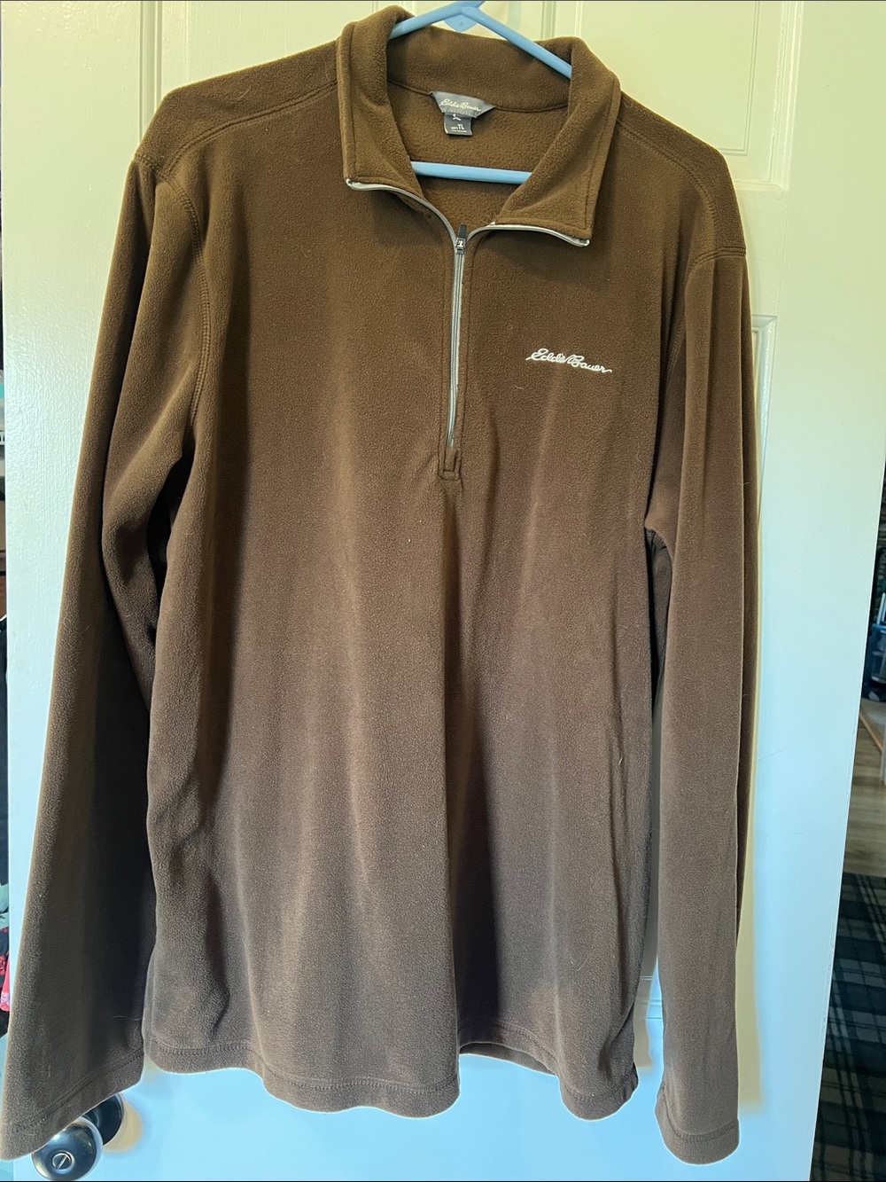 Eddie Bauer Brown Half-Zip Fleece Pullover